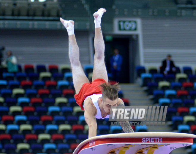 Bakıda idman gimnastikası üzrə Dünya Kuboku yarışlarının ikinci günü start götürüb. Azərbaycan, 20 fevral, 2016